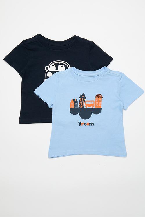 2 Pack tee - navy/blue