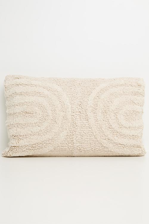 Arch tufted cushion cover - natural
