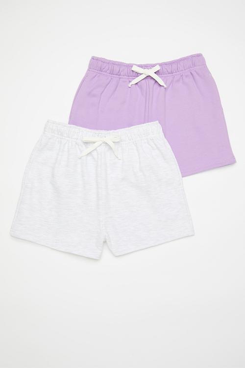 2 pack sweatshort - lilac/ice