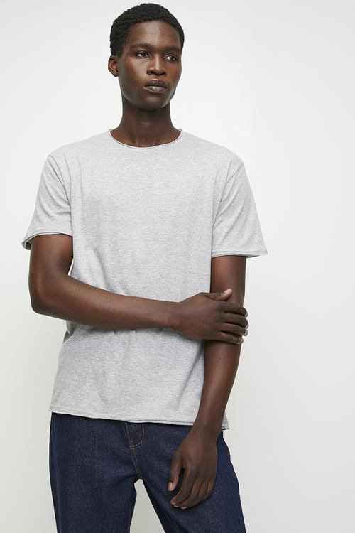 Crew Neck T-shirt - Lt Grey Marl