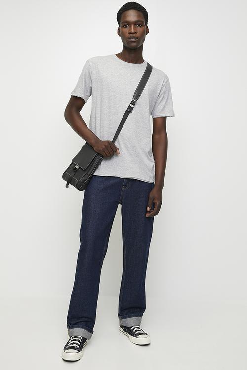 Crew Neck T-shirt - Lt Grey Marl