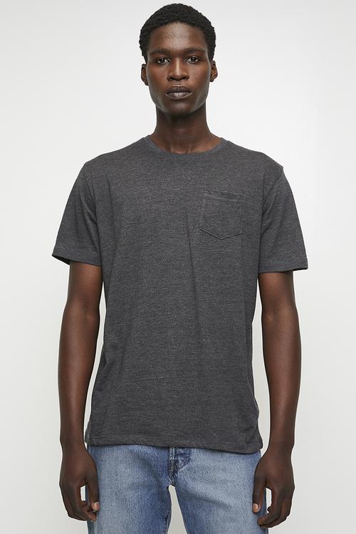 Crew Neck T-shirt - Dark Charcoal Marl