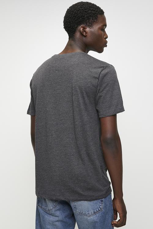 Crew Neck T-shirt - Dark Charcoal Marl