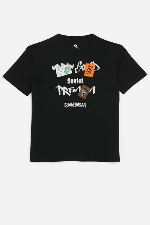 Boys fashion t-shirt box fit - black