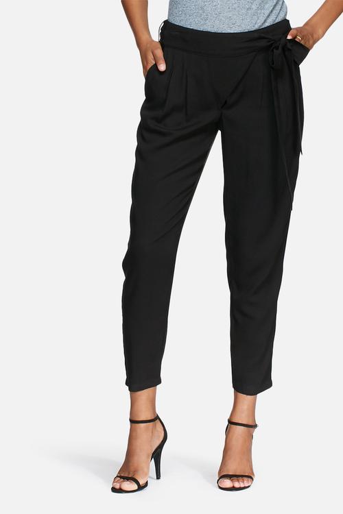Wrap front trousers