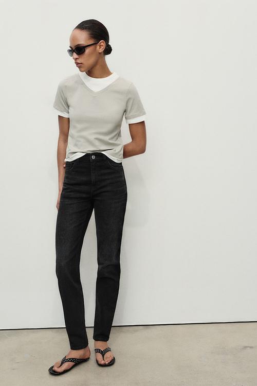 Jeans ona - open-grey