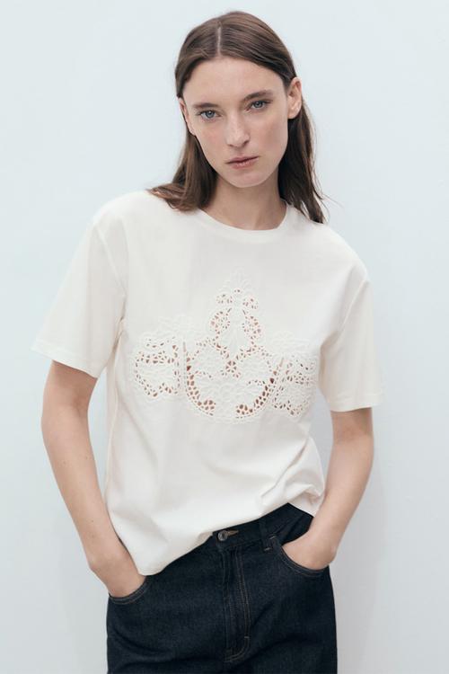 T-shirt hen  -  white
