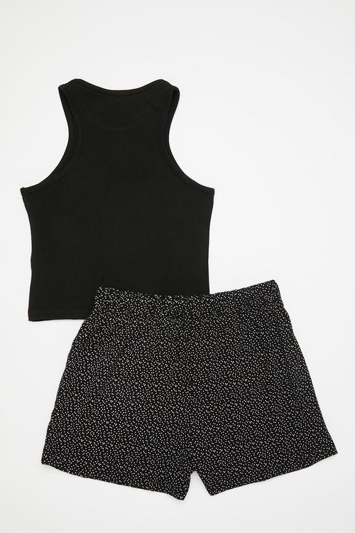 Pj set - black/polka dot