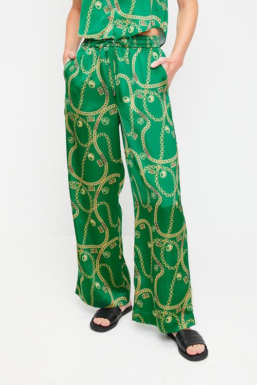 Ladies wendy wide leg pant - green