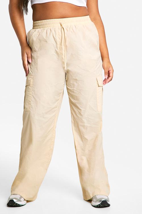 Plus woven drawstring waist trouser - stone