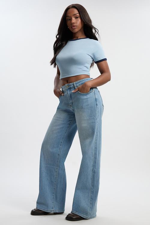 Boohoo basics straight leg jeans in light blue - light blue