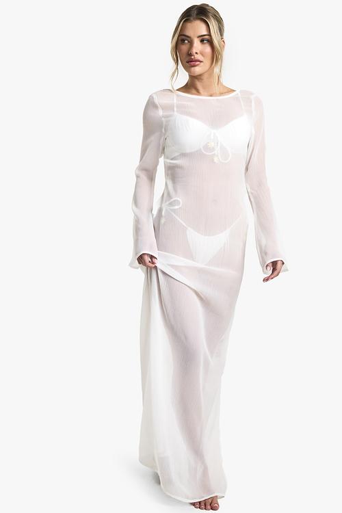 Beachwear essentials maxi dress - white