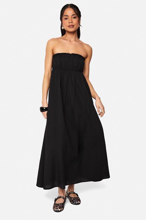sachin and babi light blue dress Maisie Drop Waist Poplin Maxi Dress - Black