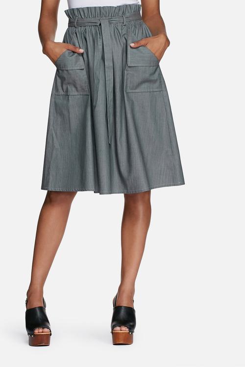 Paperbag waisted skirt with pockets