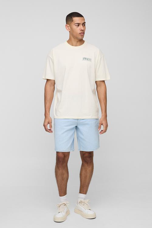 Oversized Amalfi Lemon Print T-shirt - Ecru