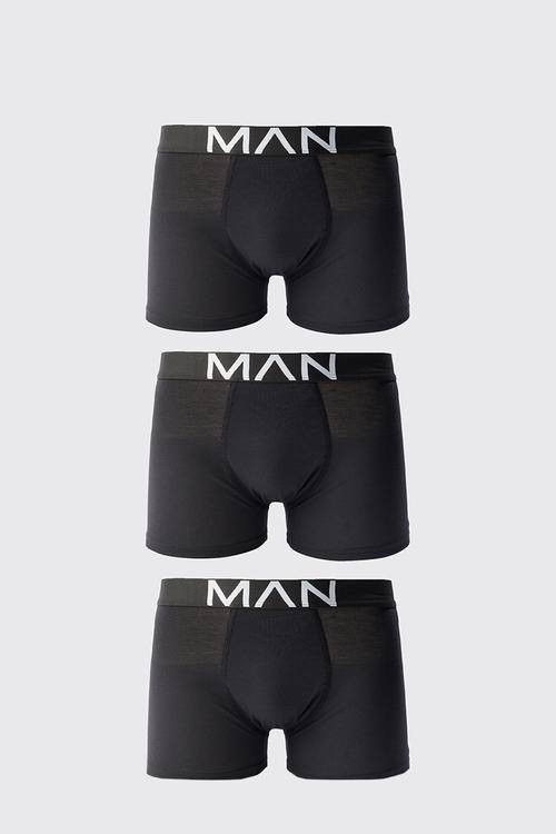 3 Pack Man Trunks - Black