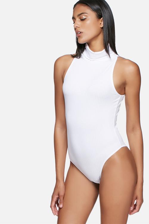 Ribbed roll neck bodysuit 