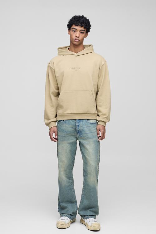 Relaxed Flared Rigid Washed Jeans - Antique Blue