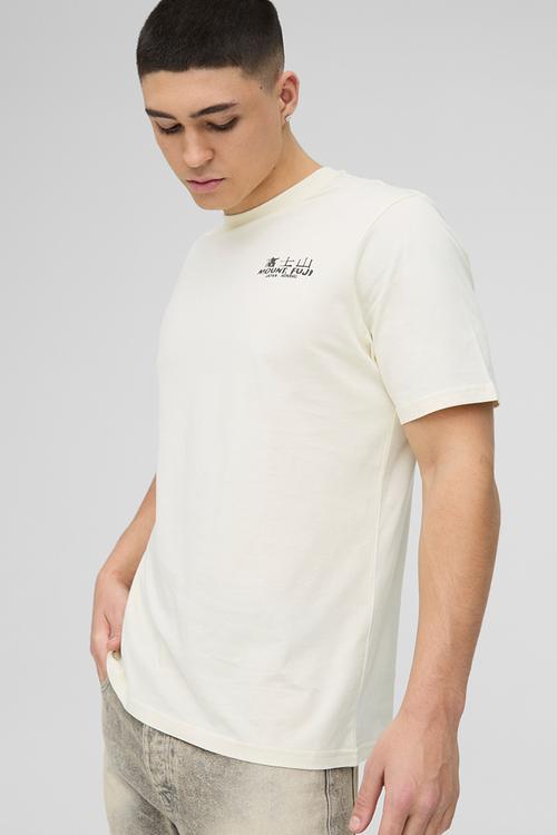Regular Fit Mountain Graphic T-Shirt - Ecru