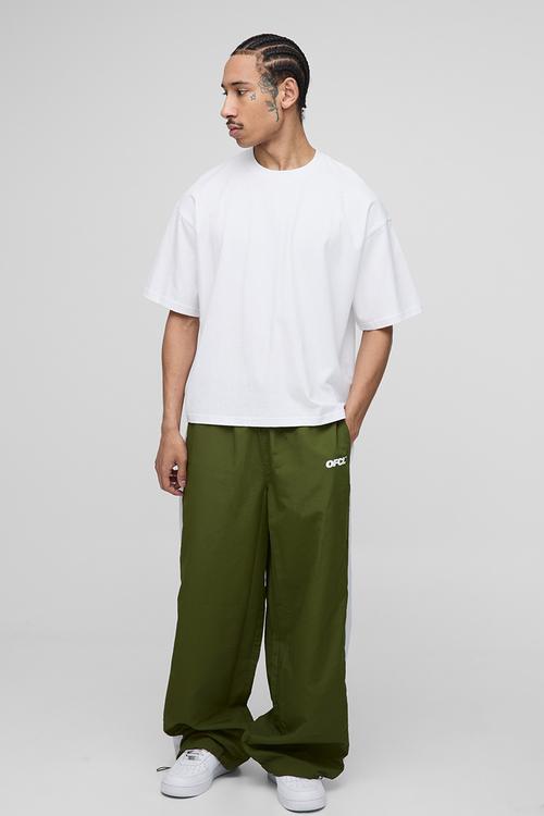 OFCL Side Panel Parachute Pants - Green