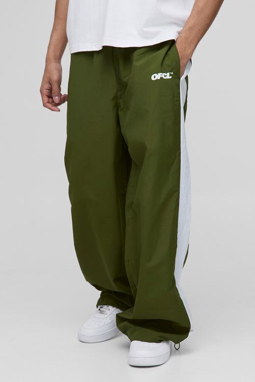 OFCL Side Panel Parachute Pants - Green