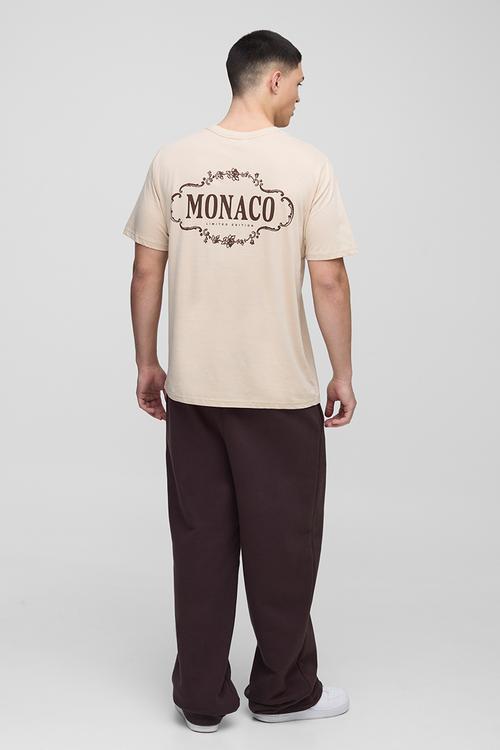 Regular Fit Monaco Print T-Shirt - sand