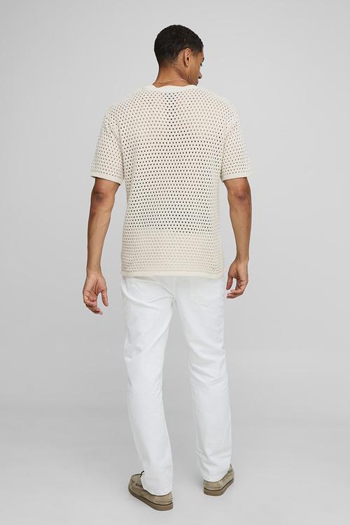 Tapered Fit Rigid White Jeans - White