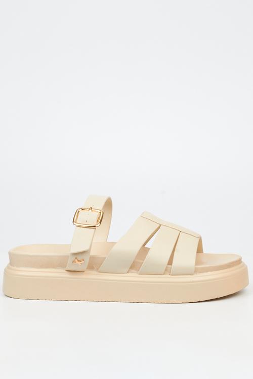 Absolut 4 chunky open toe fisherman sandal - bone