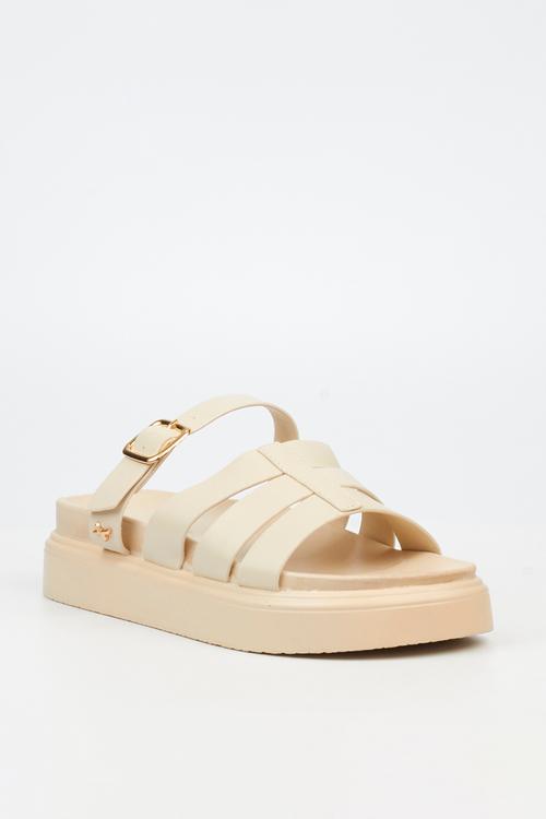 Absolut 4 chunky open toe fisherman sandal - bone