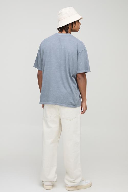 Oversized Ibiza Cherry Washed Printed T-Shirt - grey