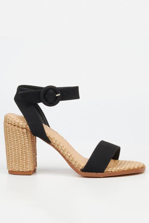 Imogene 1 Open Toe Ankle Strap - Black