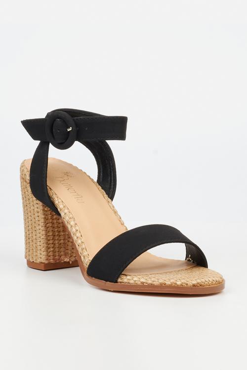 Imogene 1 Open Toe Ankle Strap - Black