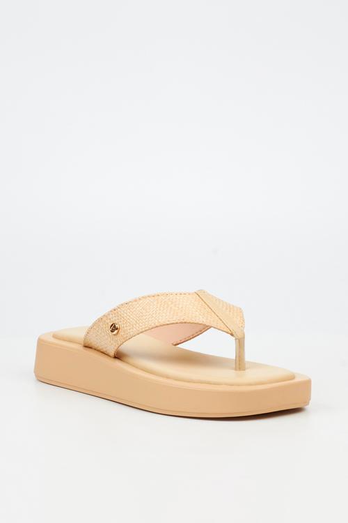 Coconut 30 Thick Raffia Toe Thong Sandal - Natural