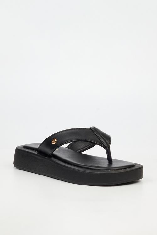 Coconut 30 Thick Toe Thong Sandal - Black
