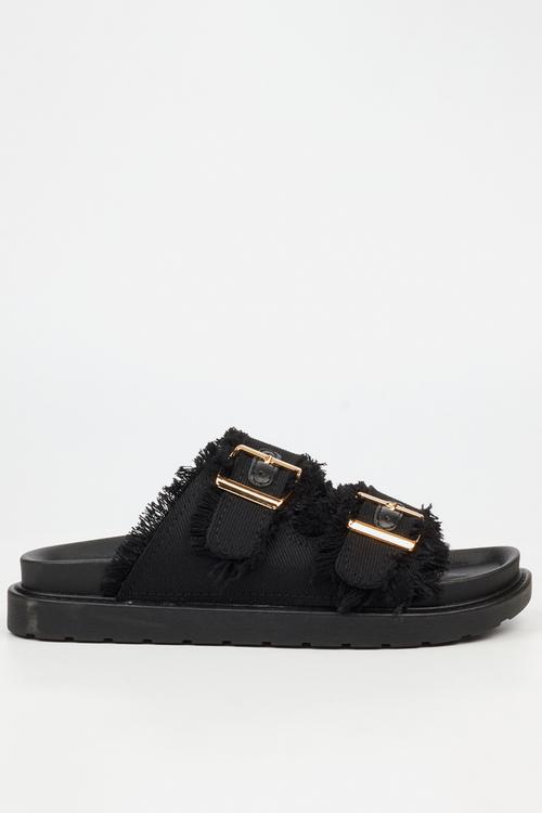 Marina 1 Two Strap Slide - Black