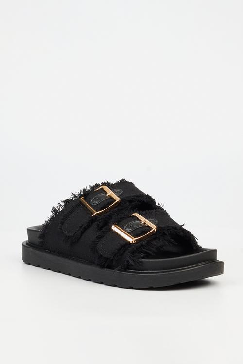 Marina 1 Two Strap Slide - Black