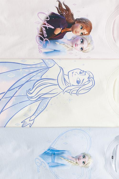 3-Pack printed jersey tops - light blue/frozen