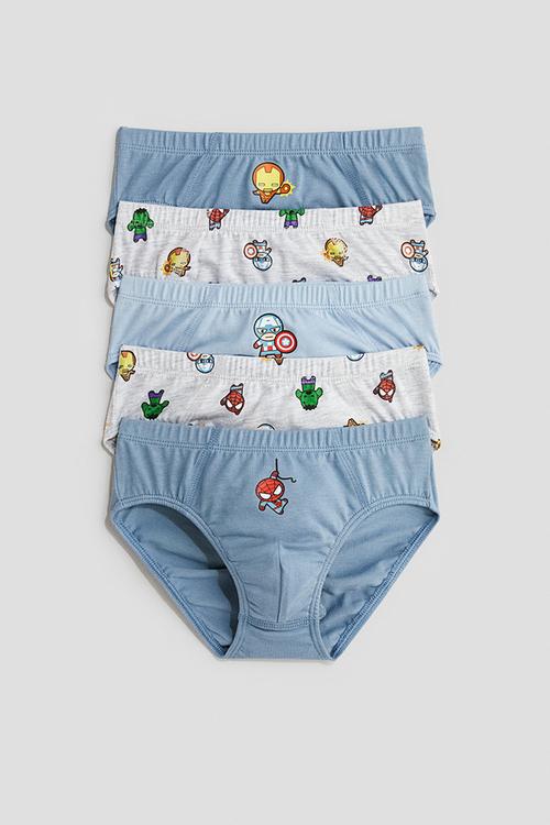 5-Pack printed boys’ briefs - blue/the avengers 
