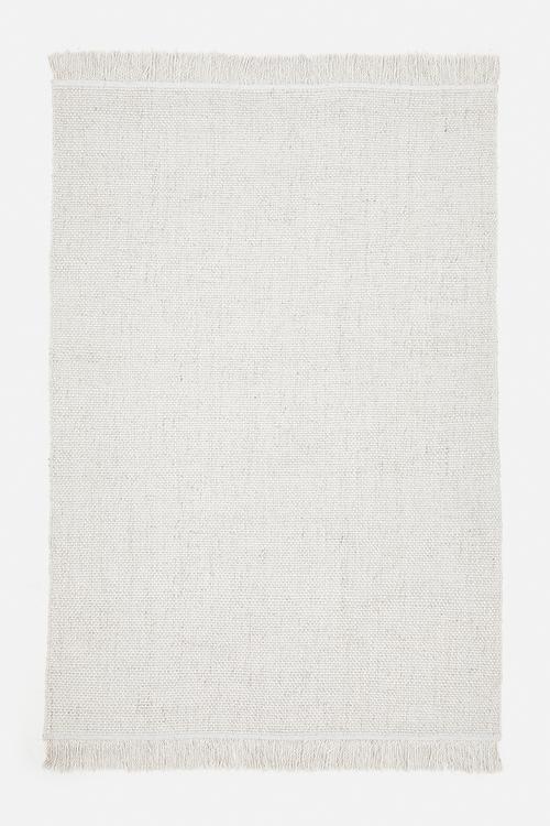 Handwoven pet rug - ivory 