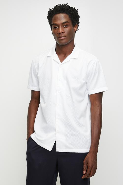 Revere Collar Shirt  - Off White
