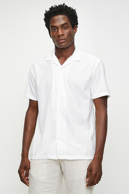 Revere Collar Shirt  - Cream