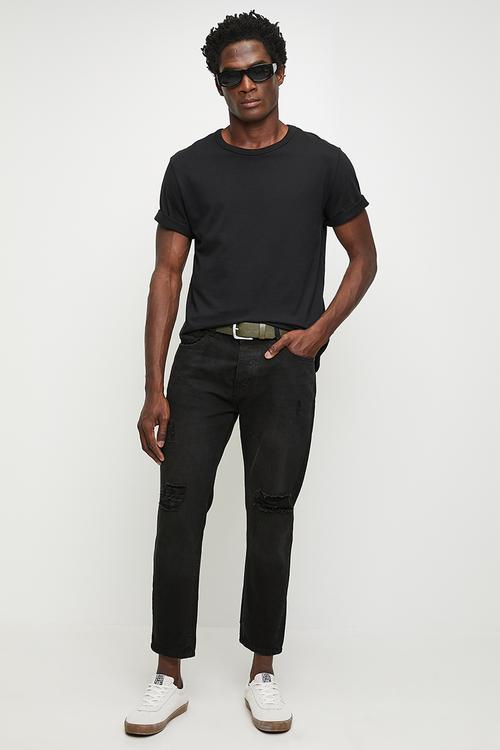 Loose Fit Denim Jean - Charcoal Wash Regular Length