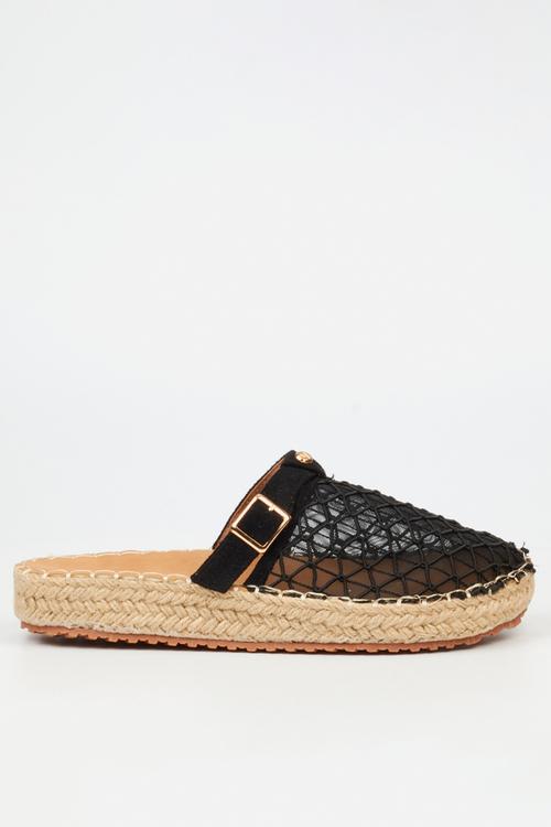 VALLEY 1 Mesh Rope Sandal - Black