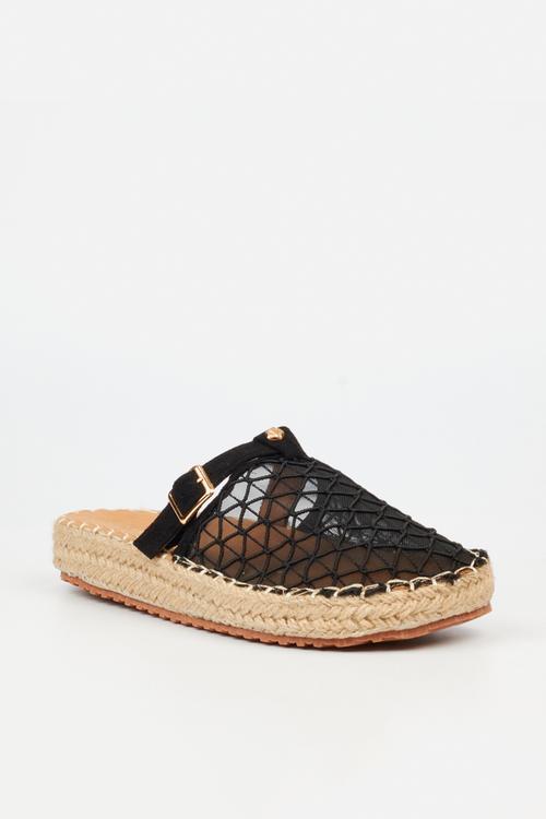 VALLEY 1 Mesh Rope Sandal - Black