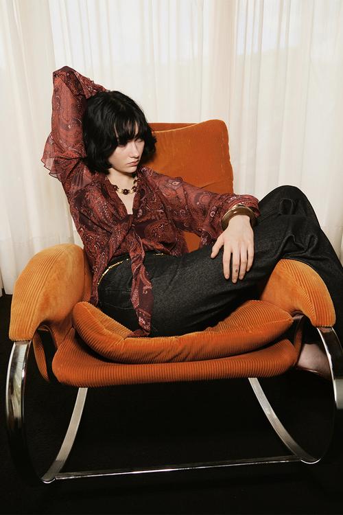 Blouse jewell - rust/copper