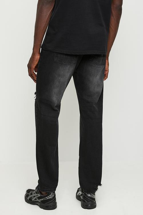 Loose Fit Denim Jean - Charcoal Wash Long Length
