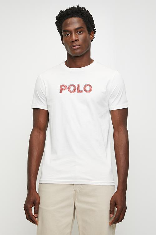 Enzo  hd logo printed short sleeve t-shirt - white