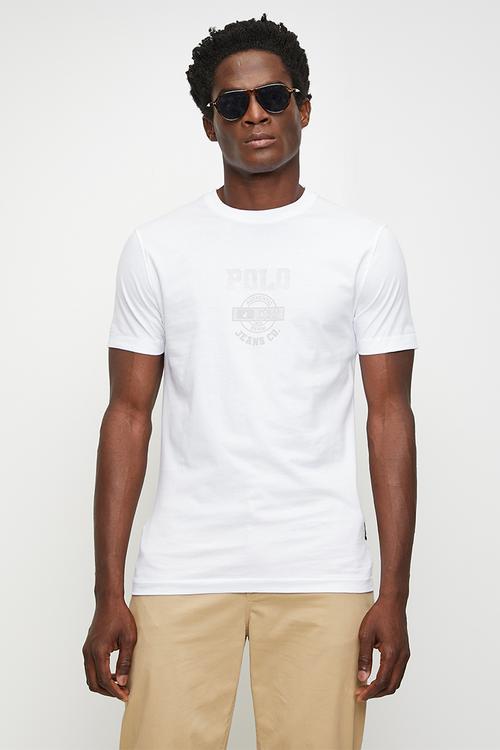 Dumi pjc short sleeve collegiate logo tee - white