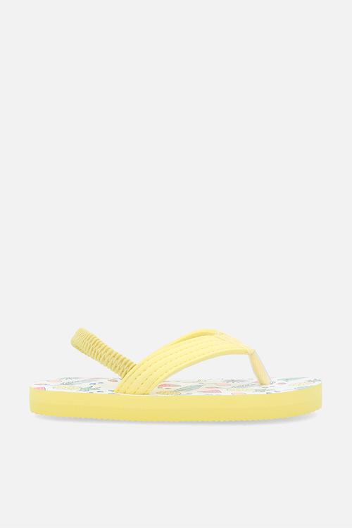 Printed thong sandals - yellow