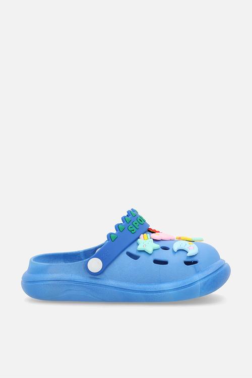 Closed toe slides - royal blue